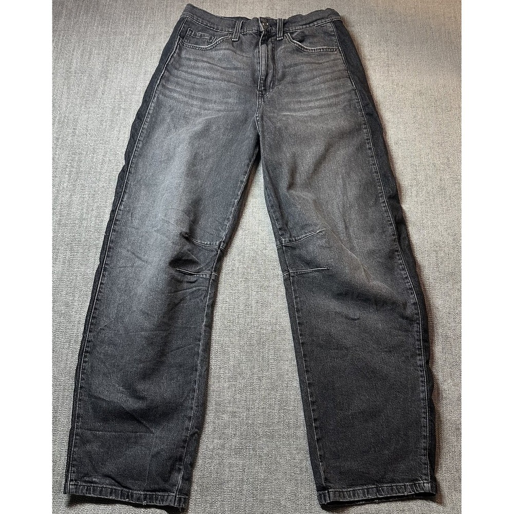 Robert‎ Rodriguez Barrel Leg Jeans Women's 8/29 Black Washed Wide Leg Denim